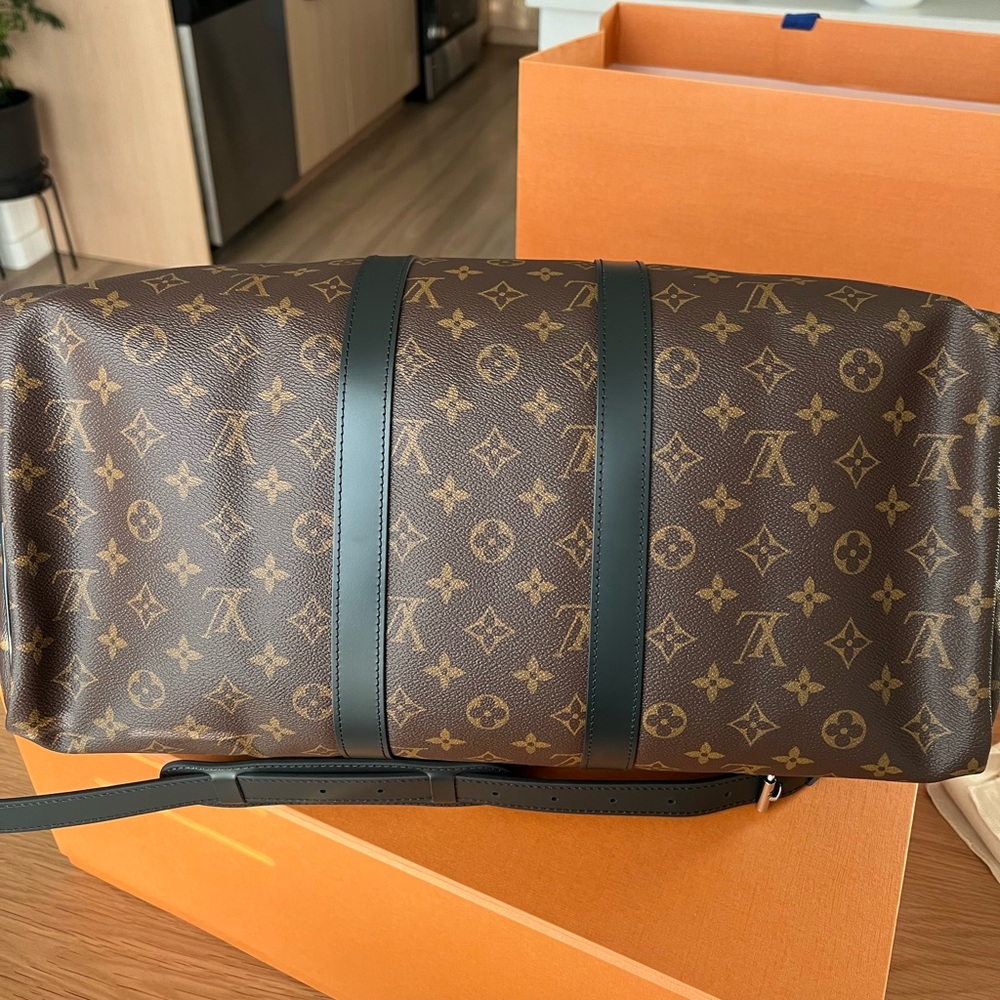Louis Vuitton Monogram Macassar Keepall 45 Bandouliere - Picture 6 of 16